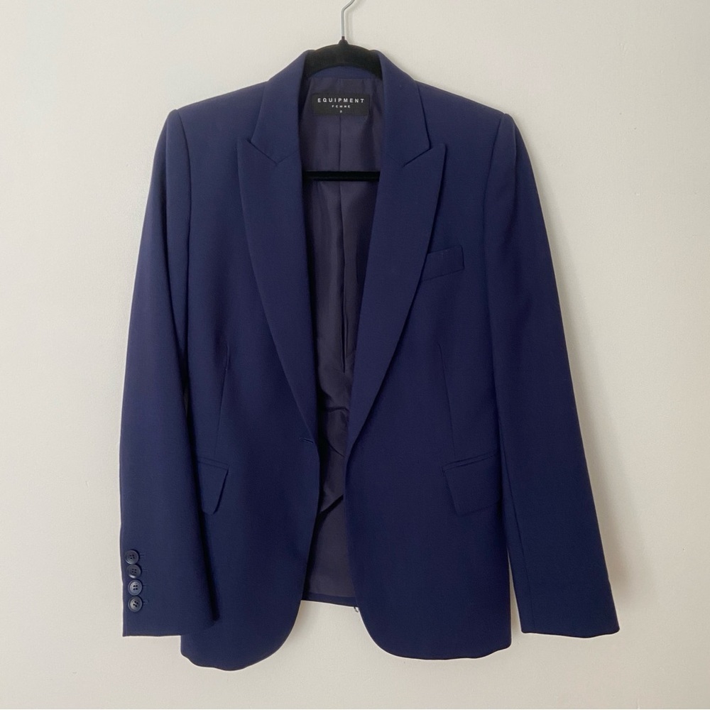 Equipment Femme Wool Anais Blazer Navy